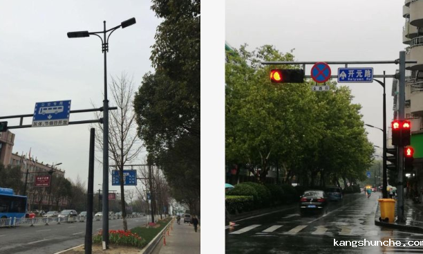 杭州道路交通信号共杆路灯